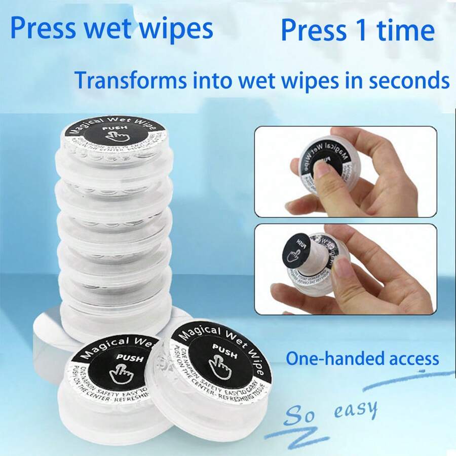 1 包一次性弹出式湿巾，干湿分离，便携式，厨房，浴室，家居，家居用品 - 彩色 - 查看 1