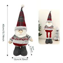 1 pieza, Muñeca decorativa de Navidad Adorno Año Nuevo Figura de Reno, Muñeco de Nieve, Santa Claus de pie Decoración Feliz Navidad