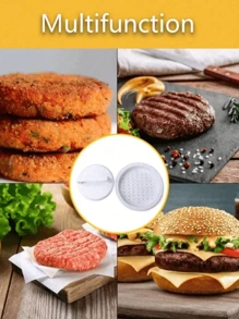 1个汉堡肉饼模具，不粘汉堡压模，芝士汉堡制作模具，创意汉堡成型工具，适用于牛肉、奶酪、蔬菜，户外野餐烧烤汉堡制作器，厨房工具，炊具，烧烤配件，厨房用品，烹饪用品，露营用品，肉类，家禽用品，家居装饰，收纳用品，派对用品 - 預設 - 查看 6