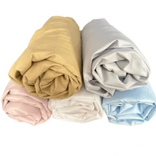 200 Thread Count Satin Touch Bed Sheet With Elastic Queen / Standard Double / Single Sheet WITHOUT PILLOWCASE - Màu Khaki - Xem 2