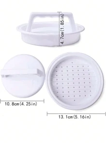 1个汉堡肉饼模具，不粘汉堡压模，芝士汉堡制作模具，创意汉堡成型工具，适用于牛肉、奶酪、蔬菜，户外野餐烧烤汉堡制作器，厨房工具，炊具，烧烤配件，厨房用品，烹饪用品，露营用品，肉类，家禽用品，家居装饰，收纳用品，派对用品 - 預設 - 查看 3