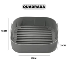 Square Silicone Mold Air Fryer Non-Stick Silicone Fryer Basket - Choose Your Kit - Hình vuông - Xem 7