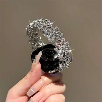 Luxury Diamond Flower Bracelet Metal Band Compatible With 38/40/41/42/44/45/46/49mm Band For Ultra/SE/10/9/8/7/6/5/4/3/2/1