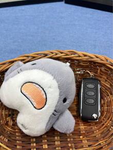 1 件创意卡通鲨鱼毛绒钥匙扣，可爱毛绒动物吊坠，适合背包/手提包，圣诞节/万圣节、粉丝/朋友/学生的理想礼物 - 彩色 - 查看 5