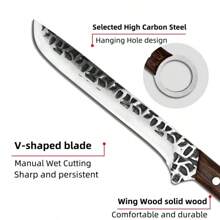 High Quality Bone Cutting Knife With Leather Case Suitable For Kitchen, Outdoor Camping, Etc. It Is An Excellent Gift For Fathers And Husbands - Bone cutting knife+leather cover - View 5