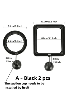 2pcs Fish Feeding Rings, Floating Fish Food Feeder Dish, Blue Round Shape With Suction Cup, Easy To Install In Aquarium, Suitable For Betta, Goldfish, Etc. - Multicolor - View 7