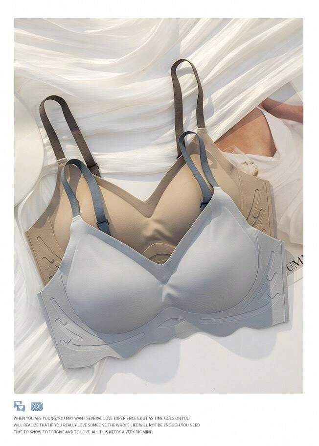 Poftik Women Teenager Growing Girl Sports bra Thin Seamless camisole with bra