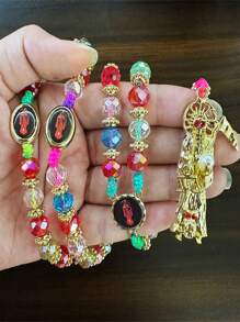 Halskette des Heiligen Todes, Stil. Rosenkranz-Halskette des Heiligen Todes, Weihnachts- und Halloween-Geschenk für Männer und Frauen