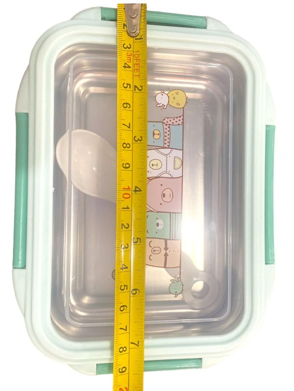 Marmiteira Lancheira Colorida Aço Inoxidável + Colher Alimentos Saudáveis