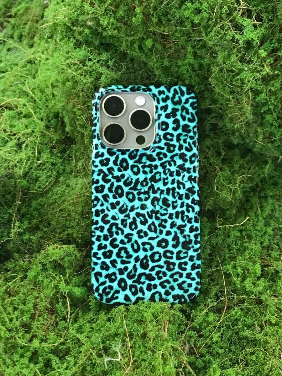 Etui na telefon z wzorem panterki kompatybilne z iPhone 16 16Pro Max 15Plus 14Pro Max 13 12 11 XR - Zielony - Zobacz 1