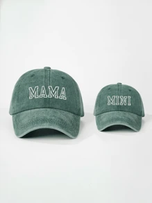 2 chiếc mũ lưỡi trai bóng chày thêu "MAMA+MINI" phù hợp, mũ chống nắng ngoài trời thường ngày có thể điều chỉnh cho bé trai và bé gái, du lịch mùa xuân thu kỳ nghỉ bãi biển - Mũ bóng chày dành cho cha mẹ và con cái - Xem 22