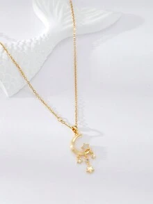 1 Dây chuyền tua rua mặt trăng sao đơn giản và dễ thương cho bé gái Quà tặng sinh nhật ngày lễ cho bé gái - Một cỡ - Xem 2