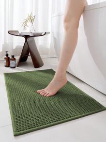 1pc Luxury Chenille Bath Rug 19x31'', Extra Soft And Absorbent Shaggy Bathroom Mat Rugs, Machine Washable, Non-Slip Plush Carpet Runner For Tub, Shower, And Bath Room, Green Home Bathroom Decor Outdoor Rug Door Mat Fall Decor Bathroom Accessories Back To School Entryway Decor - Green - View 4