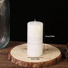 1 Cái/Nến/Nến hình trụ lớn màu trắng ngà, không khói và không mùi, Sáp trang trí đám cưới lãng mạn/Thích hợp cho trang trí và chiếu sáng không khí ngày lễ, trang trí phòng, quà tặng - Nhiều màu - Xem 17