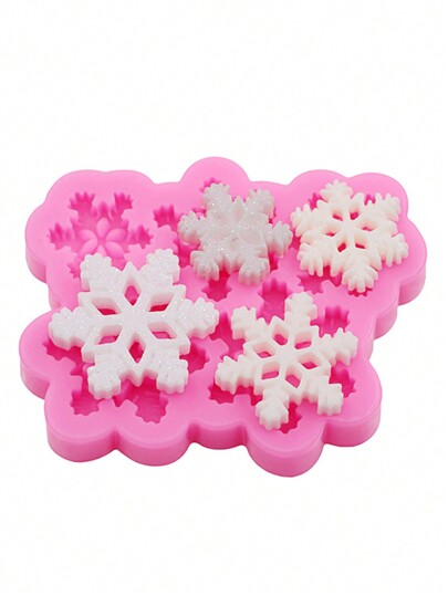 1pc  Silicone Mold, Christmas Snowflake Shaped Silicone Mould For Resin Crafts, DIY Jewelry, Hair Accessories, Shoes & Clothing Decoration