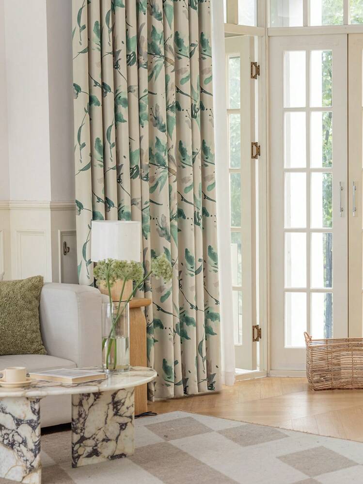 SUOUO Cortinas Opacas De Doble Cara Con Patrón Floral Para Dormitorio, Jardín, Habitación, Cortinas De Oscurecimiento