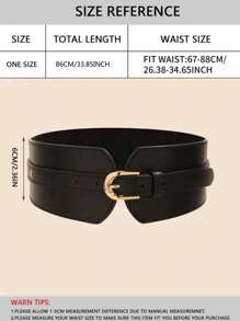 1pc Single-Buckle Women's Waist Belt For Dress, Daily Wear Halloween Summer, School