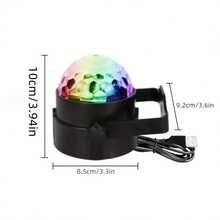 1 个 LED 魔球舞台灯、USB 7 色氛围灯、RGB DJ 派对迪斯科灯适用于家庭 KTV 婚礼舞蹈表演派对、聚会、桌面装饰灯舞厅灯聚光灯、聚光灯、节日装饰礼物 - 黑色 - 查看 3