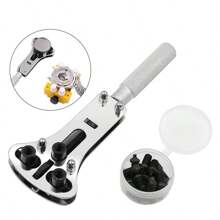 Watch Back Cover Opener Tool, 3-Prong Wrench Screwdriver Watch Case Remover Tool, Adjustable Back Cover Opener With 18 Drill Bits, Professional Waterproof Watch Battery Replacement Tool Set