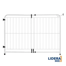 LideraMix, Adjustable Expandable Protection Gate For Children And Pets, 78cm Height, 70 To 115cm Length, Small And Medium Dogs, Steel With Epoxy Paint, Black - 白色 - 查看 7