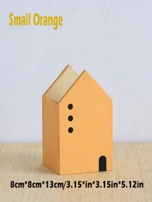 1 Hộp đựng bút hình ngôi nhà bằng gỗ & dụng cụ sắp xếp để bàn, có thể đựng bút, kéo, cọ trang điểm, bút chì và các vật dụng nhỏ - Nhiều màu - Xem 7