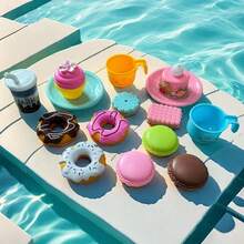 Pastel de juego de simulación, juguete de cortar donas, regalo de juego interactivo para niños [combinación de colores al azar] - Multicolor - Ver 3