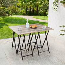 TV Trays For Eating Set Of 4 With Stand,Folding TV/Snack Tray Table Set,Folding TV Dinner Tables For Small Space - Black - View 2