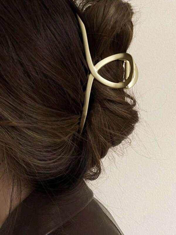 topshiny 1 pieza Clip para el cabello de metal sólido minimalista, accesorio de moda elegante para mujeres y niñas, adecuado para peinados diarios y sesiones de fotos, accesorios para el cabello, clips de pinza, clips de presión para el cabello, pinzas para el cabello