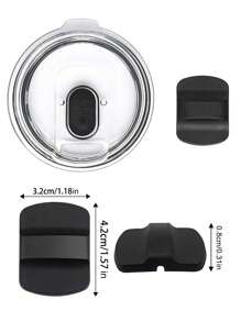 1 个 20/30 盎司玻璃杯盖替换盖，与 YETI 20 盎司玻璃杯防溢杯盖兼容，带磁性滑动开关