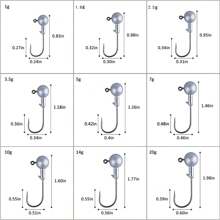 Goture 圆形铅头钩，用于淡水咸水钓鱼的铅头钩，带钓鱼箱的 Swimbait 铅头钩，用于钓鳟鱼鲈鱼，Crappie Pro 铅头钩