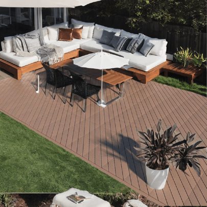 Plastic Interlocking Deck Tiles, 44 Pack Patio Deck Tiles, 12"X12" Square Waterproof Outdoor All Weather Use, Plastic Interlocking Deck Tiles, Patio Decking Tiles For Poolside Balcony Backyard, Decorative Landscape Accessory