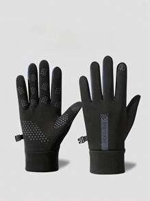 1 par de luvas térmicas de inverno com forro - Luvas de ciclismo femininas à prova de vento, resistentes ao frio e antiderrapantes, ideais para atividades ao ar livre - Isoladas, impermeáveis e compatíveis com smartphones com tela sensível ao toque.