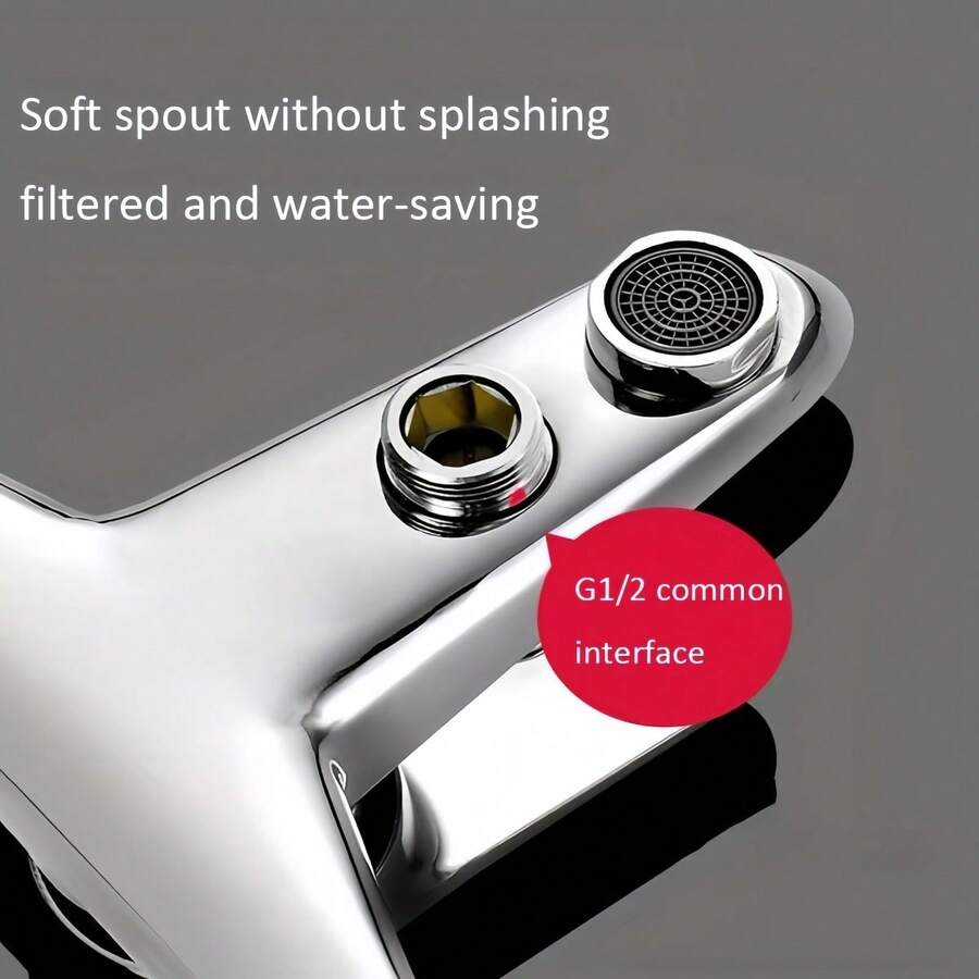 1pc 3In1 Shower Faucet Set, Bathroom Concealed Thermostatic Mixer