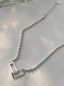 Geometric Square Beads Sterling Silver Bracelet Women's Personalized Elegant Simple Hand Accessories Party - Geometric Square Bracelet - View 5