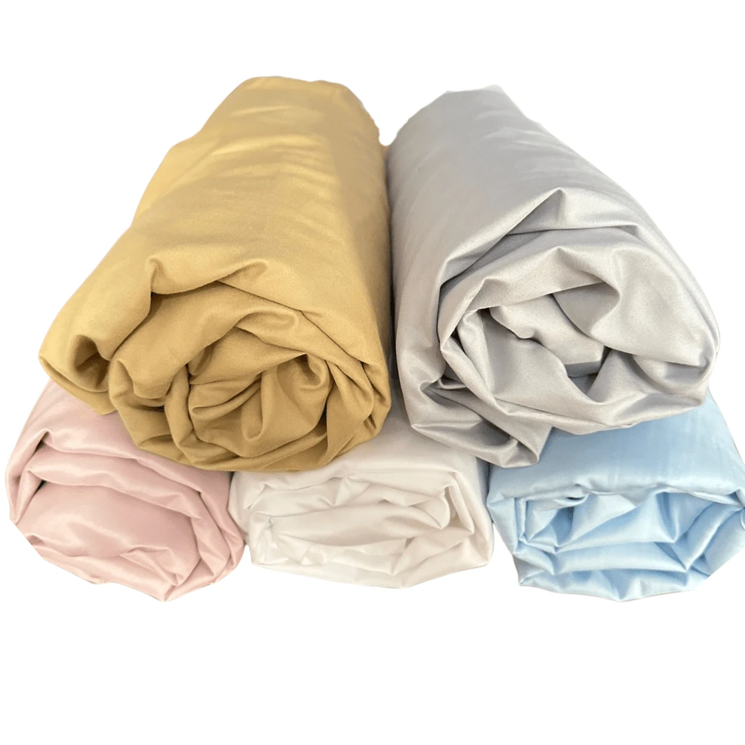 200 Thread Count Satin Touch Bed Sheet With Elastic Queen / Standard Double / Single Sheet WITHOUT PILLOWCASE - Màu Khaki - Xem 1