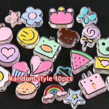 10 hạt Acrylic nhỏ giọt 16-25mm kiểu ngẫu nhiên DIY nhiều màu sắc hỗn hợp kiểu ngẫu nhiên có thể dùng để làm vòng tay, vòng cổ, dây điện thoại, phụ kiện thời trang cho nữ - 10 cái-1 bộ - Xem 1