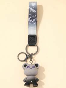 1 móc khóa thiết kế hình chú gấu xám dễ thương, quà tặng cho bạn bè - Nhiều màu - Xem 3