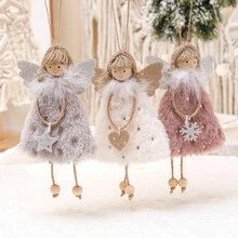 1pc Creative Christmas Decoration Angel Doll Hanging Ornament, Christmas Tree Pendant, Christmas Supplies - Multicolor - View 10