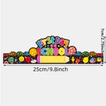 36pcs/Set Back To School Crown Paper Hats Pre-School Party Supplies - Різнокольоровий - Переглянути 2