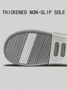 男士保暖内衬拖鞋，舒适软底室内家居保暖卧室情侣拖鞋，适合秋冬季 - 灰色 - 查看 5