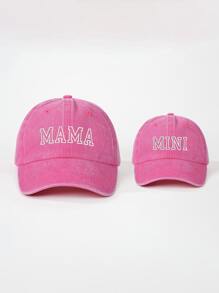 2 chiếc mũ lưỡi trai bóng chày thêu "MAMA+MINI" phù hợp, mũ chống nắng ngoài trời thường ngày có thể điều chỉnh cho bé trai và bé gái, du lịch mùa xuân thu kỳ nghỉ bãi biển - Mũ bóng chày dành cho cha mẹ và con cái - Xem 17