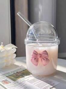 1pc Cartoon Glass Coffee Cup, Fun Birthday Gift For Girls, Creative & Cute - Multicolor - View 9