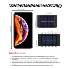 6pcs/1pc Outdoor Solar Wall Lights, Easy Installation, 8/10 LED Waterproof Up & Down Lighting Decorative Lamps, Suitable For Garden, Yard, Park, Wall