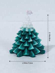 1 件圣诞树形桌面装饰、节日派对氛围装饰、卧室和客厅圣诞树香味蜡烛 - 彩色 - 查看 7