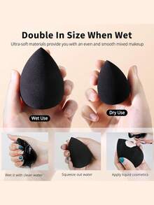 Bộ cọ trang điểm 37/28/21/5 cọ bao gồm 20 cọ trang điểm (cọ đánh nền, cọ tạo khối, cọ che khuyết điểm, cọ phấn mắt), mút trang điểm (4 mút trang điểm, 5 mút trang điểm hình tam giác), 1 bát vệ sinh cọ, 1 con lăn massage mặt, 1 giá đỡ cọ trang điểm, bộ cọ, bộ cọ trang điểm, bộ cọ trang điểm, bộ trang điểm hoàn chỉnh, bộ cọ trang điểm, bộ trang điểm hoàn chỉnh, bộ cọ, bộ cọ trang điểm, bộ quà tặng trang điểm - màu đen - Xem 4