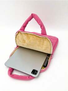 1pc11 "14" Fresh And Simple Soft Love Embroidered Portable Inner Ipad Bag Multi-Functional Laptop Bag Basics Laptop/Cover/Tote/Tablet Shoulder Bag Carrying Case Ipad Bag Daypack For Women/Men/Girl/Boy/Female/Male Student Fits Mac Book Air/Pro11/13/14/139 Inch Fashion Waterproof/Shockproof Lightweight Bag Nurse /Colleage Essential Christmas/Father/Mother/Gift Elementary/Middle/Commute With Computer Compartment Large Capacity Portable Simplicity Multi-Function With Zipper Laptop Accessories Sleeve
