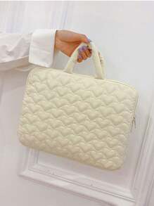 1pc11 "14" Fresh And Simple Soft Love Embroidered Portable Inner Ipad Bag Multi-Functional Laptop Bag Basics Laptop/Cover/Tote/Tablet Shoulder Bag Carrying Case Ipad Bag Daypack For Women/Men/Girl/Boy/Female/Male Student Fits Mac Book Air/Pro11/13/14/139 Inch Fashion Waterproof/Shockproof Lightweight Bag Nurse /Colleage Essential Christmas/Father/Mother/Gift Elementary/Middle/Commute With Computer Compartment Large Capacity Portable Simplicity Multi-Function With Zipper Laptop Accessories Sleeve