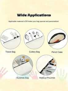 1 chiếc Túi đựng đồ cá nhân có thể tùy chỉnh, Độc đáo, Thời trang, Tối giản, Có chữ, Nhẹ, Túi đựng trong túi, Có thể đựng điện thoại, Túi đựng mỹ phẩm, Ví đựng tiền xu, Ví cầm tay, Vật dụng thiết yếu khi đi du lịch, Dễ thương, Túi đựng đồ vệ sinh cá nhân có chữ - Màu be - Xem 8