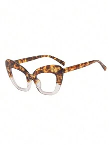 1 副女士复古大框猫眼眼镜，适合电脑/阅读/游戏/电视/手机/时尚搭配