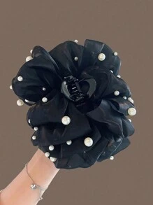 topshiny 1pc Fashion Faux Pearl Bow Hair Clip, Elegant Accessory For Women And Girls, Suitable For Daily Outfit And Photography Hair Claws Claw Clips Hair Clips Hair Jaw Clip Hair Clamps Hair Clutch Hair Catcher Clip Fall Winter Hair Accessories For Women For Vacation Outfits Woman